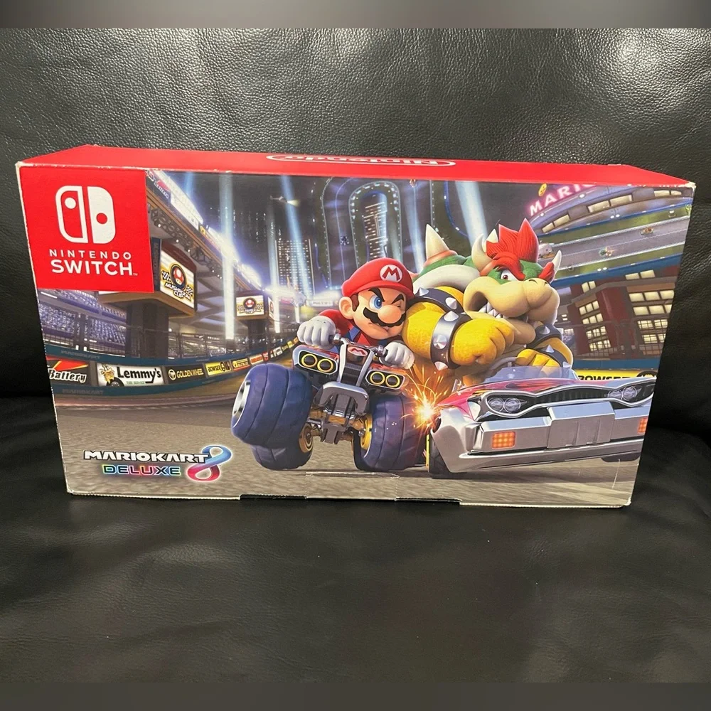 Nintendo Switch w/ Neon Blue & Neon Red Joy-Con + Mario Kart 8 Deluxe